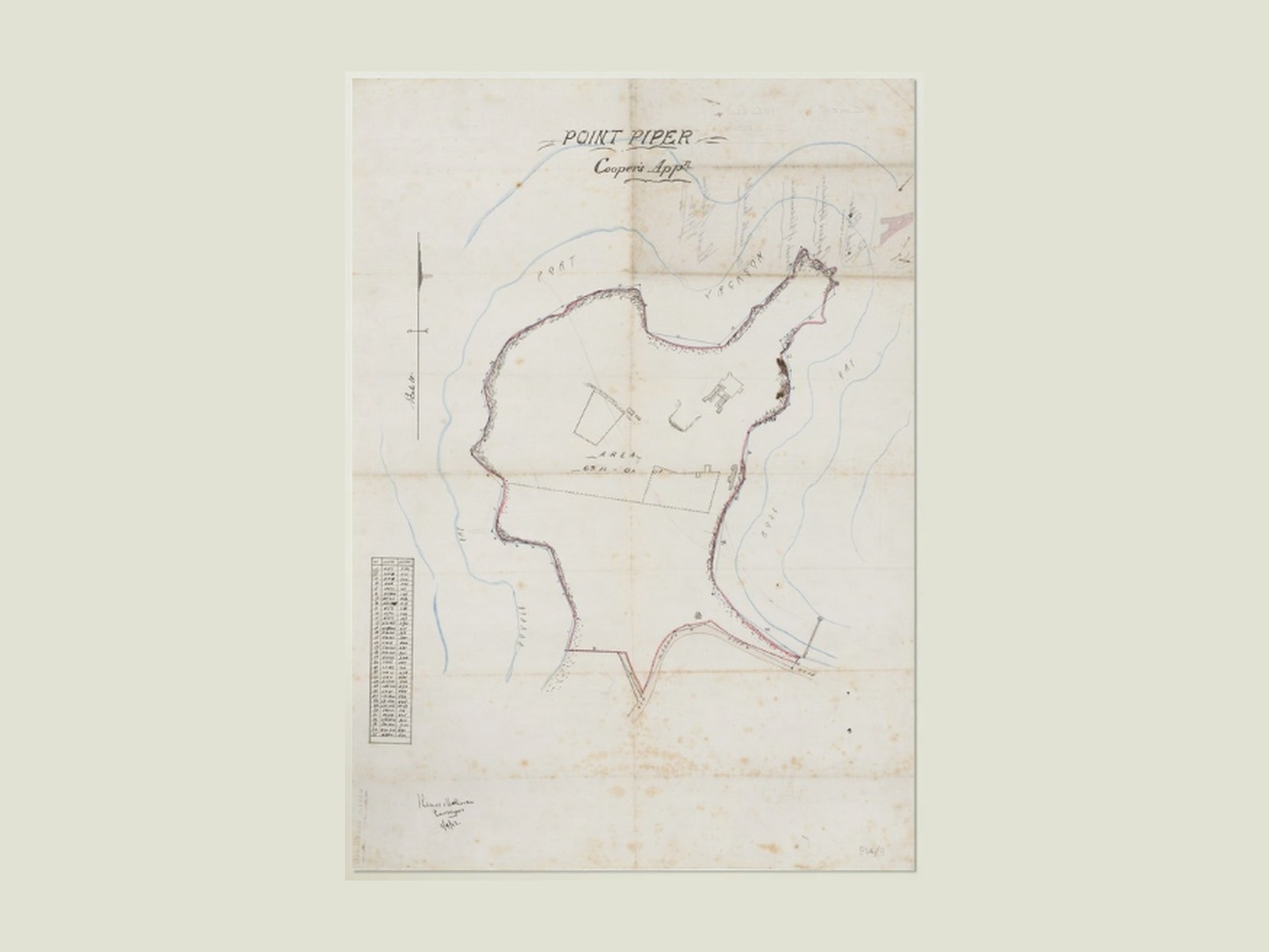 Point Piper — Cooper's Apportionment, 1852